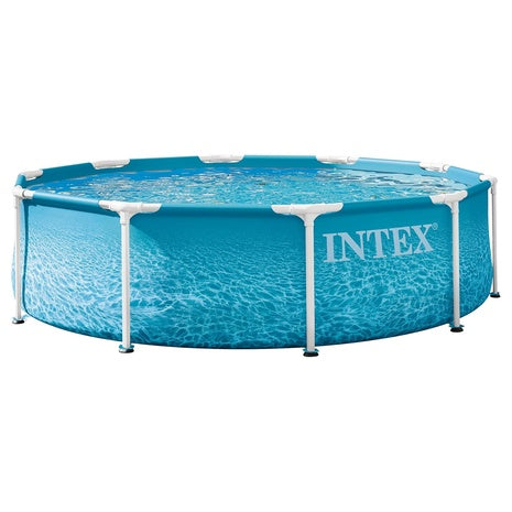 INTEX 10Ft X 30In Beachside Metal Frame Above Swimming Pool