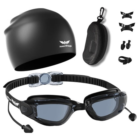 7-in-1 Swim Goggles & Swim Cap Set (4 Colors)