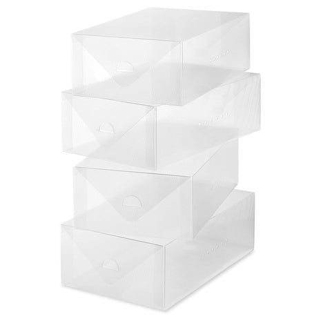 4-Pack Whitmor Clear Vue Women's Shoe Boxes