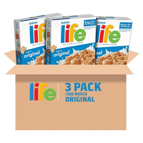 3 Boxes Quaker Life Breakfast Cereal (OU)
