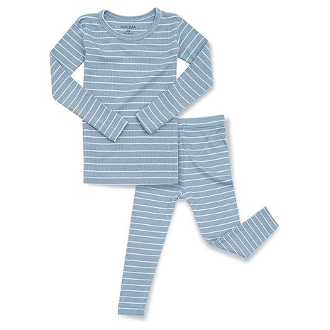 Size 3T Dark Blue Ribbed Pajamas