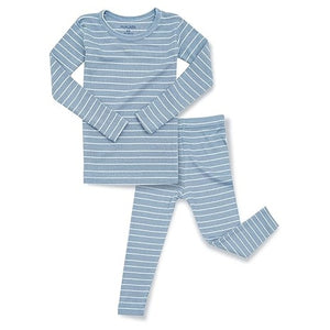 Size 3T Dark Blue Ribbed Pajamas