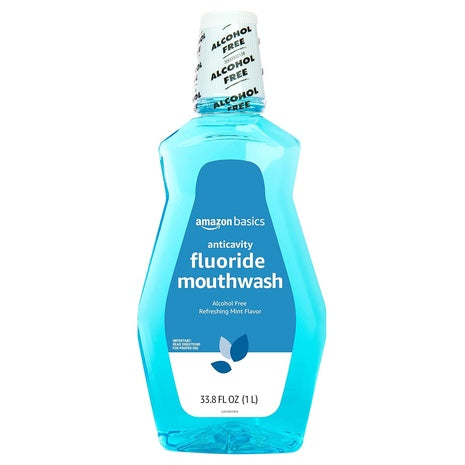 1L Amazon Basics Fluoride Anticavity Alcohol Free Mint Mouthwash