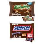 Jumbo Bag Of Snickers Fun Size Or MilkyWay Candy Bars