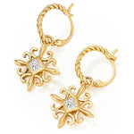 Cicy Bell 18k Gold Plated Dangle Earrings