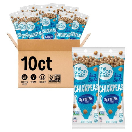 10-Pack The Good Bean Sea Salt Crunchy Chickpeas