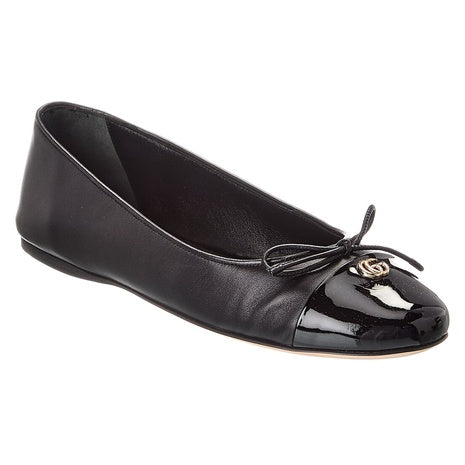 Gucci Women's Double G Leather Ballet Flat