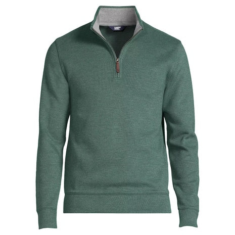 Lands' End Big & Tall Bedford Rib Quarter Zip Sweater