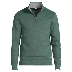 Lands' End Big & Tall Bedford Rib Quarter Zip Sweater