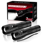2-Pack Military Grade 3000 High Lumens Tactical Flashlights