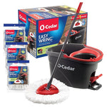 O-Cedar EasyWring Spin Mop & Bucket System with 3 Extra Refills