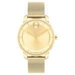 Movado 34mm Bold Access Ladies Gold-Tone IP Mesh Watch