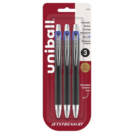 3 Uniball Jetstream RT Ballpoint Pens