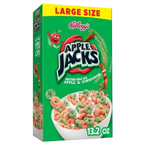 2 Large Size Boxes Apple Jacks Cereal