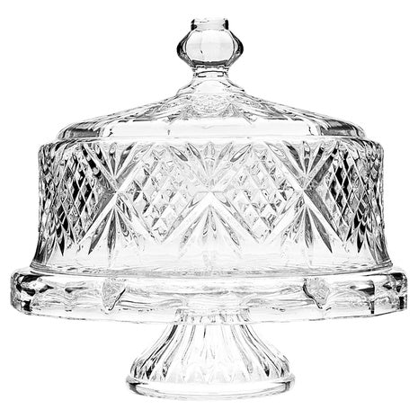 Godinger Crystal Footed Cake Dome