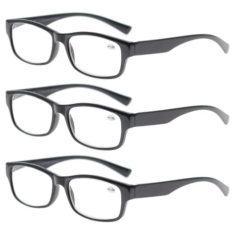 Set Of 3 Modfans Unisex Reading Glasses With Pouch