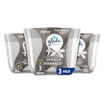3-Pack Glade Sheer Vanilla Embrace 3-Wick Fragrance Candle