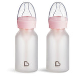 2-Pack Munchkin Bond Silicone Coated Glass Baby Bottles (2 Colors)