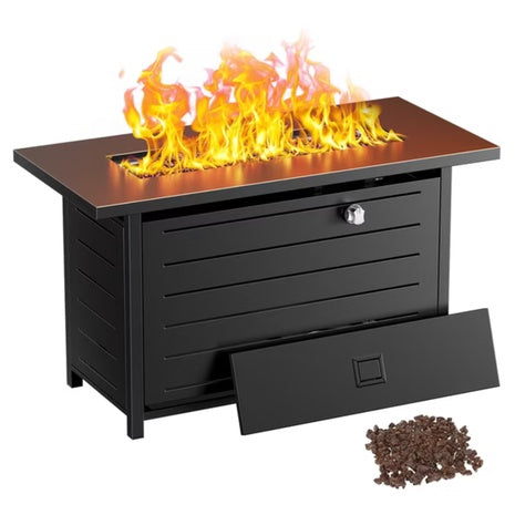 43" 60,000 BTU Rectangular Gas Fire Pit Table
