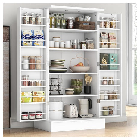 Kepptory 47" Kitchen Pantry Storage Cabinet With Doors