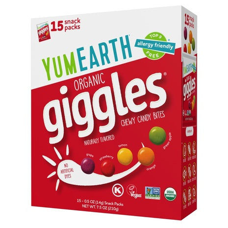 15-Pack YumEarth Giggles Chewy Candy