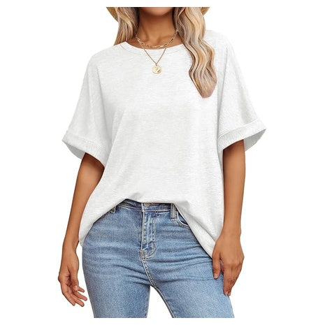 Women's Crew Neck Short Sleeve Oversized T-Shirt