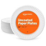 100-Count Amazon Basics 9" Uncoated White Paper Plates
