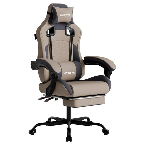 Ergonomic PC Gaming Chair With Footrest Headrest & Lumbar Support