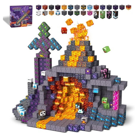 200-Piece Magnetic Building Blocks Set