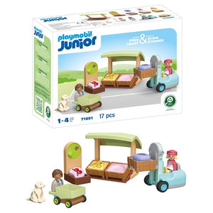 Playmobil Junior: Organic Market Stall & Forklift