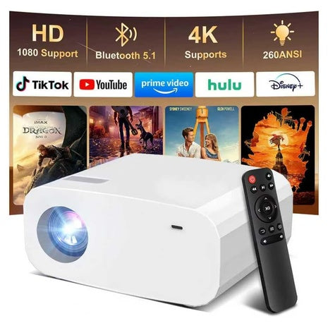 Smart Mini Projector With 4K 1080P Support