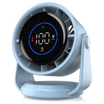 7.5" Rechargeable 100-Speed Quiet Turbo Desk Fan W/ Digital Display (2 Colors)
