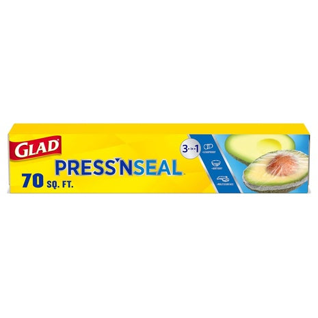70 Sq Ft Glad Press'n Seal Plastic Food Wrap Roll