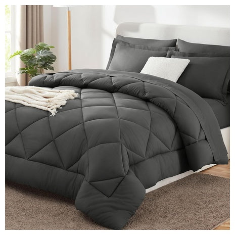 7-Piece CozyLux Bed In A Bag Queen Luxury Soft Comforter Set