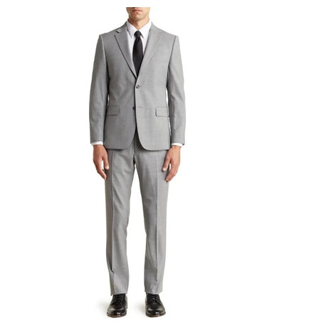 Tommy Hilfiger Men's Classic Fit Grid Print Wool Blend Suit