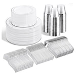 300 Or 600 Piece Elegant Plastic Dinnerware Sets On Sale