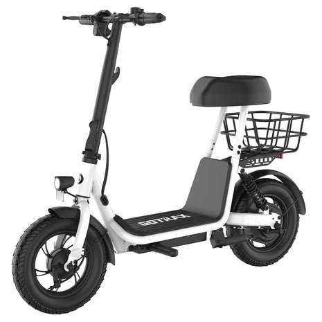 Gotrax A5 Adult Electric Scooter With Seat 400W Motor, 12" Tires
