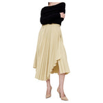 Banana Republic Pleated Asymmetrical Midi Skirt