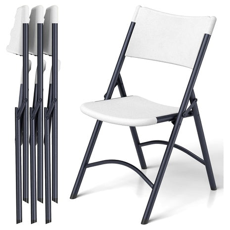 4-Pack Make Changes Heavy-Duty Steel Frame Portable Folding Chairs (500 lb Capacity)