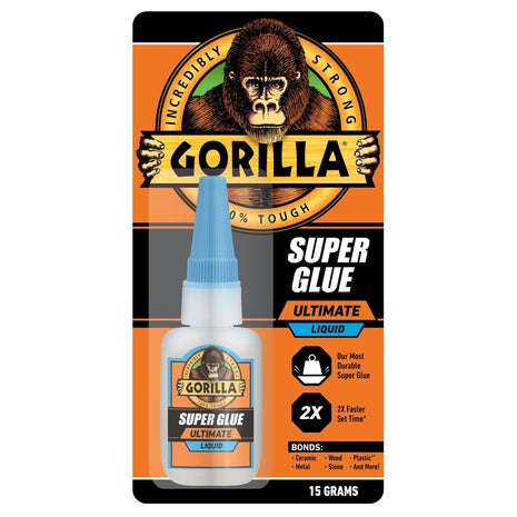 Gorilla Super Glue Ultimate Liquid Clear 15g Bottle