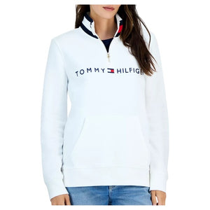 Tommy Hilfiger Women's Quarter Zip Embroidered Logo Sweatshirt