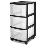 2 Sterilite 3 Drawer Rolling Storage Cart