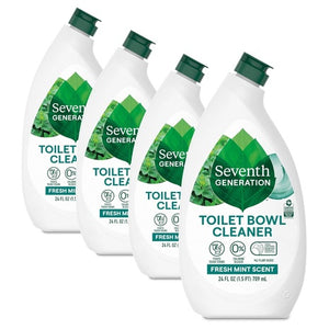 4 Bottles Seventh Generation Fresh Mint Toilet Bowl Cleaner (24oz)