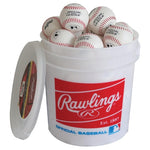 24-Count Rawlings Official League Practice Baseballs In A Bucket