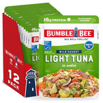 12 Pouches Bumble Bee Chunk Light Tuna in Water