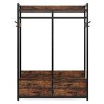 47.24" Armoire With 4 Drawers And 8 Hooks