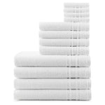 12-Piece Mainstays Cotton White Towel Set