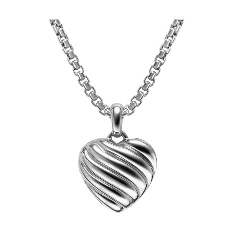 David Yurman Sterling Silver Heart Necklace