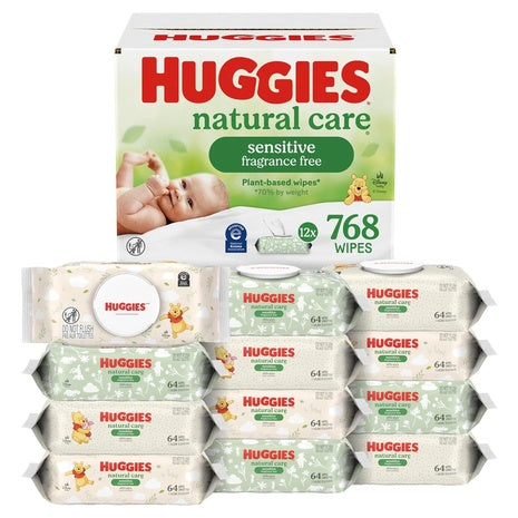 768 Huggies Natural Care Sensitive Baby Wipes