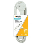 8FT Woods SlimLine Indoor Flat Extension Cord